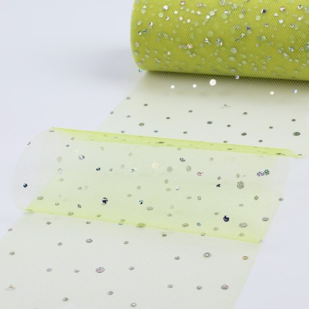 Fatin with sparkles, 15 cm, 11 ± 1 g/sq.m, 23 ± 1 m, yellow color No. 57-1