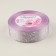 Satin tape with embossing "Flower pattern", 25 mm, 18 ± 1 m, lilac color/silver No. 44