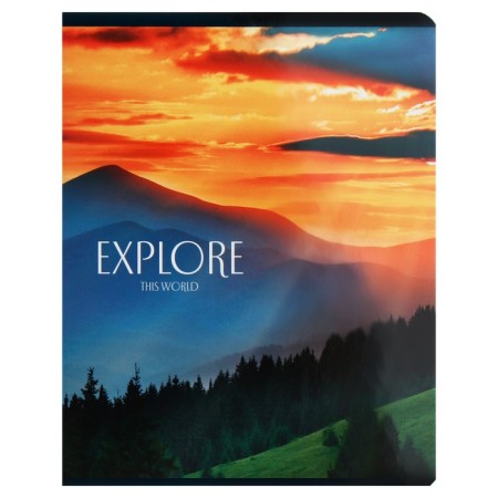 Notebook of 48 sheets in a cage on an Explore paper clip, cover coated cardboard, glossy lamination, mix-2