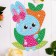 The mosaic is a sticker uniform "Bunny and carrots." Set for creativity