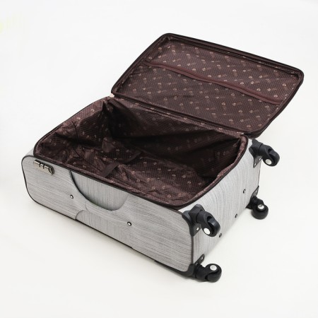 Big suitcase 28 ", lightning department, code castle, 4 wheels, outer pocket, gray color.-8