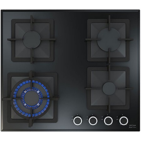 Hon surface Krona Calore 60 BL, gas, 4 burners, 60 cm, black