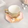 Tea couple ceramic "Venus", mug 200 ml, saucer 13 cm, golden color