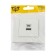 Socket with USB-A + usb-C connectors, 2.1 A, 5V, TOT ELEAGANT, hidden, white