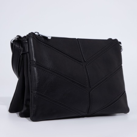 Bag Cross-Bodi with a zipper, black color-2
