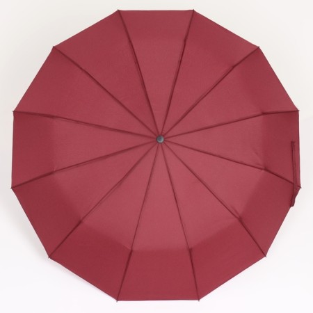 Automatic umbrella "Lanford", 3 additions, 12 spokes, r = 51 cm, burgundy color-4