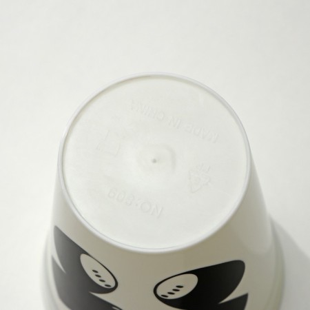 A glass with a panda lid and pipe, 450 ml, white color-2