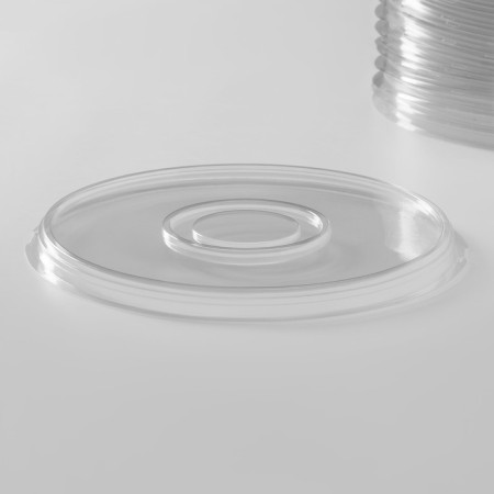 The plastic disposable lid to the menage, d = 26 × 4.2 cm, round, 110 pcs/pc, the color is transparent-7