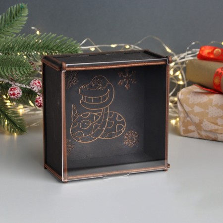 New Year's box "Snake smiles" 6x12x12 cm