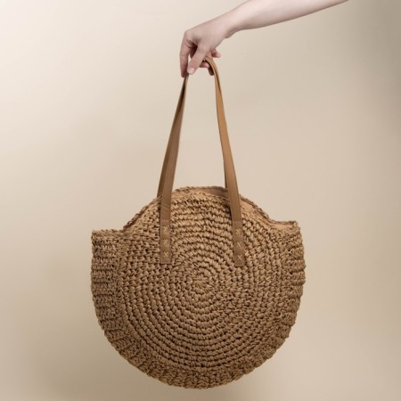 Female Bag Sl Home, manual weaving, cotton, pens length 30 cm, 45 × 43 cm-6