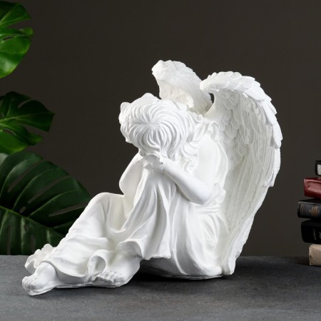 Luminous figure "Angel Virgin sitting big" 45x35x39cm-3
