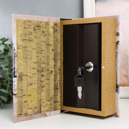 Safe-book wood to the leatherette "Architectural projects and concepts" 21x13x5 cm-1
