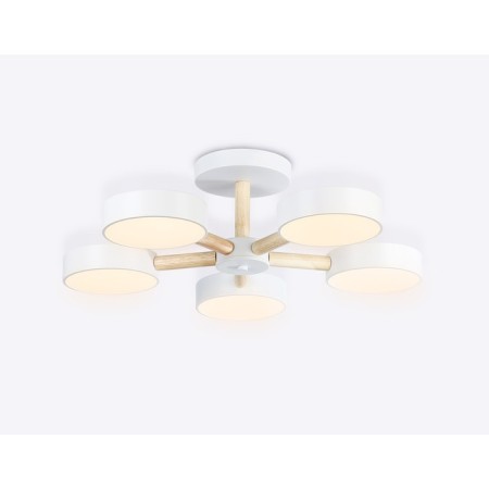 LED LED suspended Ambrella Comfort Linetech FL4825, 65W, LED, white, light wood color-4