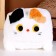 Soft toy "Cat-Cube", 18 cm, white color