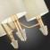 Suspended EVOLUCE lamp. Sle107003-05. VILEDE. 5x40 watts, E14, 61x61x46 cm, golden color