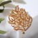 Brooch "Liszt" mesh, color gold