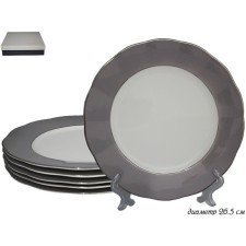 Set of plates Lenardi smoky, d = 27 cm, 6 pcs