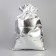 Gift bag of Santa Claus "Snowflakes", silver, 60 x 40cm