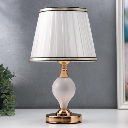 Galatea table "Galatea" 1x40W E27 220V white-gold 20x20x38.5 cm.