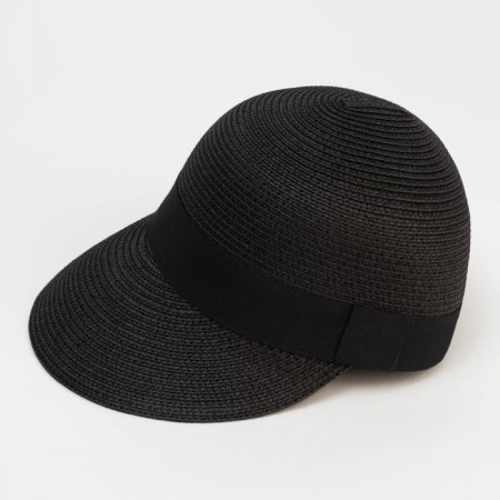 Female wicker cap minaku black color, river 58-5