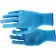 Gloves of nylon garden, knitting class 13, with PVC points, size 10, blue
