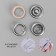 Shirt button, open, d = 9.5 mm, beige color