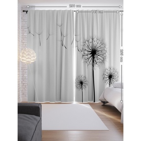 Photostes "Sad dandelions", Saten, size 145x265 cm, 2 pcs-1