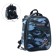 School backpack 38 x 30 x 16 cm, ergonomic back, Stavia "Militari", multicolor/gray