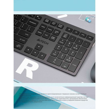 Keyboard A4Tech FSTYLER FX50 Gray USB Slim Multimedia (FX50 GREY)-6