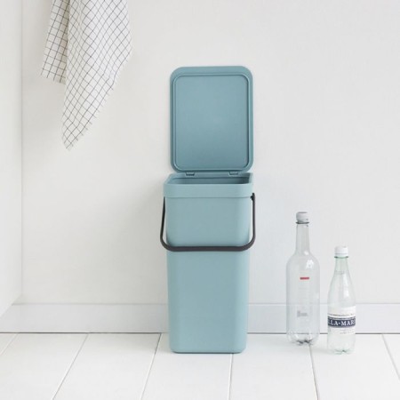 Garbage bucket Brabantia Sort & Go, built -in, mint color, 16 liters-5