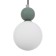 Lamp "ALVA" G9 40W green 12x12x18-118 cm