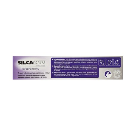 Silcamed toothpaste, silver and coal, 130 g-7