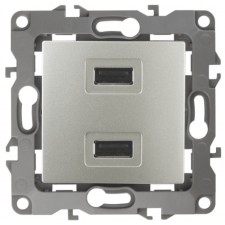 USB charger device, 230V/5V-2100MA, IP20, era12, mother of pearl