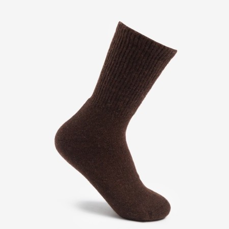 Women's socks from Mongolian wool, chocolate color, size 25 (37-39)