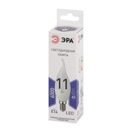 LED LED era Standard "Candle in the Wind", 11 W, E14, 880 lm, 6000k, Cold white glow-2