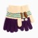 Ploves for children, milk/purple color, size 15 (6-7 years)
