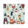 Organizer in a bath on suction cups "New Year's animals", for storing toys and trifles, size 33x39 cm