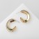 Earrings Plastic "Maya" krug, color gold