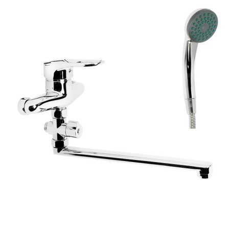 Accoona A7030 bath mixer, one -leaf, with shower set, brass, chrome