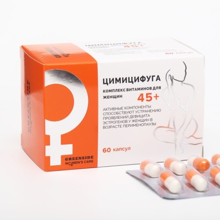 Tsimicifuga with a complex of vitamins for women 45+, 60 capsules 450 mg