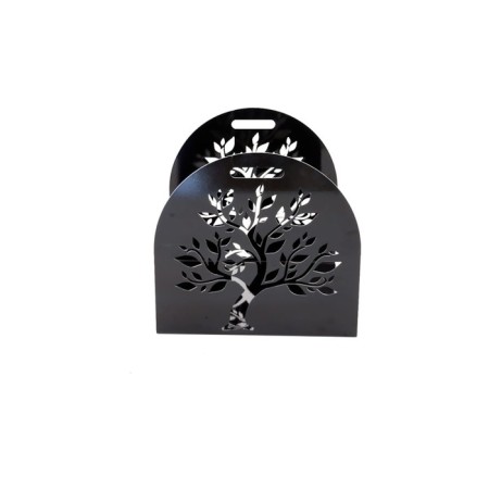 Drovnya, decor "Wood", 370 × 400 × 380 mm, black color-4