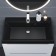 Sink uperwood Classic quartz 70 cm, quartz, black matte, coal