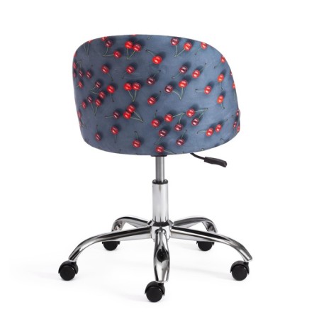 Armchair Children's Melody Fabric/Fllock, Gray, Botanica 08 Cherry/29-3
