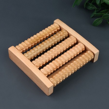 Feet massage "Night Happiness", 12.5 × 14 × 3.5 cm, 5 rows, wooden-3