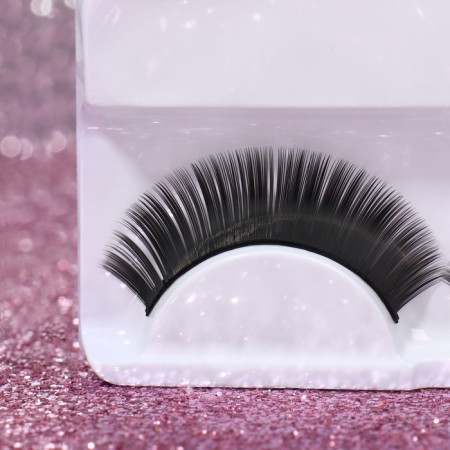 Falled eyelashes "double volume", without glue, black color-2