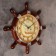 Wall clock, series: sea, "helm", smooth move, 34 x 34 cm, d-18.5 cm,