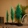 Interior decor "Leaves" Albezia (set 3 pcs) 55.50 and 40 cm