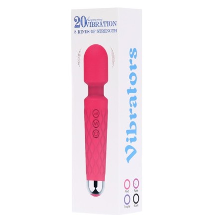 Massage vibrator, 20 frequencies, 16 modes, 20.4 × 4.2 cm, pink-6