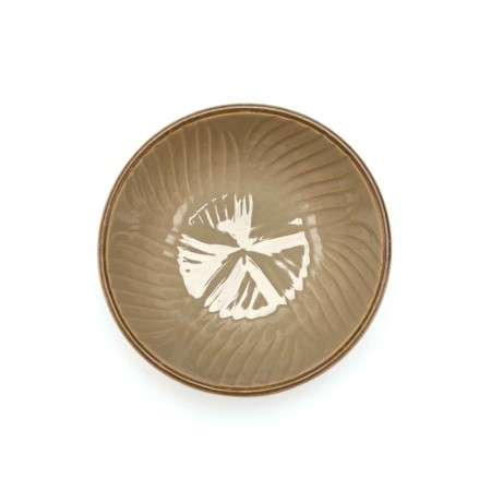 A deep ceramic Dolce Ceramo plate. "Sandy shore", 10 x 5 cm-3