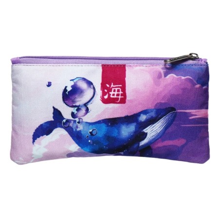 Soft pencil case, 1 department, 120 x 220 mm, flat, Erichkrause Kawaii Whale, 59904-2